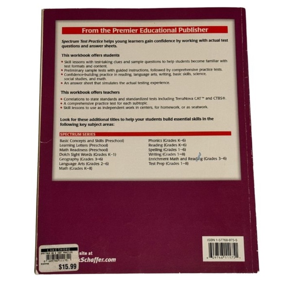 Set of 5 Spectrum Teaching Resources-5th grade- Math, ELA, Geography, Test Prep - Picture 11 of 11